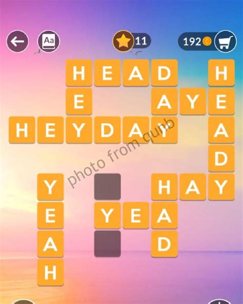 Wordscapes Level 231, Sun 7 .
